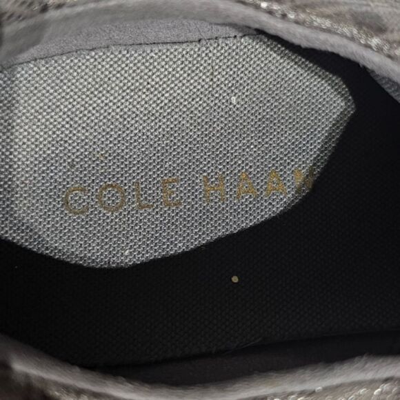 COLE HAAN Grand Crosscourt Magnet Pixie Gray Suede Sneakers - Size 7 1/2 - Picture 9 of 10